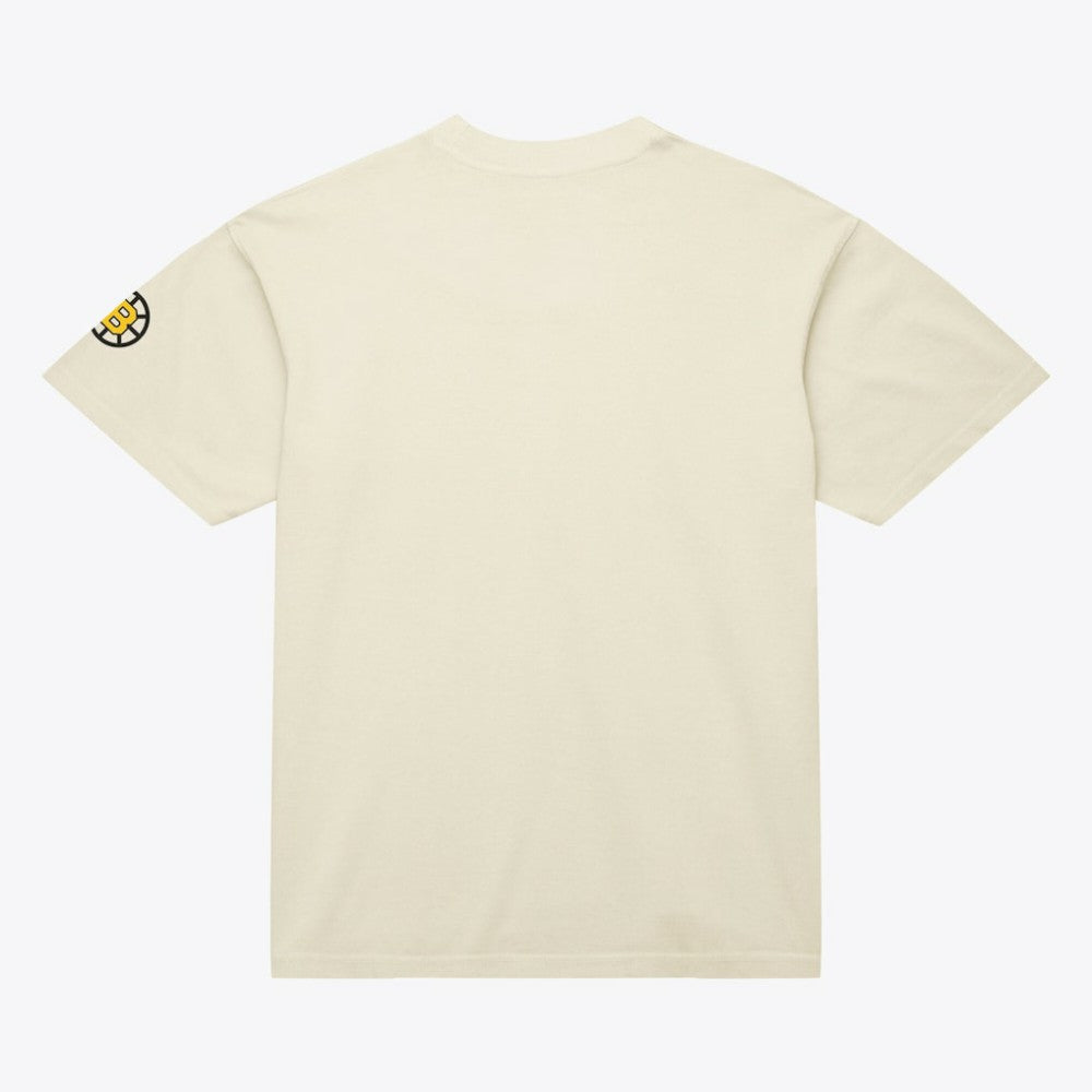 Boston Bruins Mitchell & Ness Unisex Arched Team T-Shirt - Cream | NHL Clearance