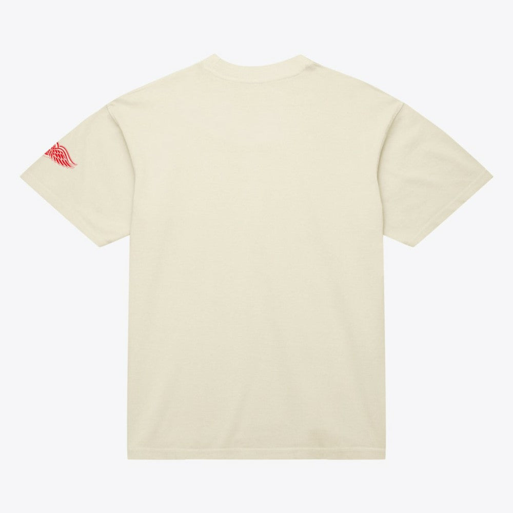 Detroit Red Wings Mitchell & Ness Unisex Arched Team T-Shirt - Cream | NHL Lifestyle
