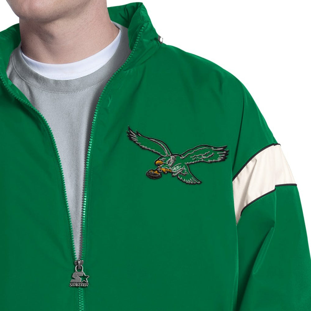 Philadelphia Eagles Starter The Gust Full-Zip Hooded Jacket - Kelly Green - NFL