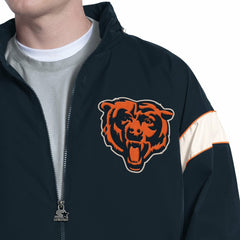 Chicago Bears Starter The Gust Full-Zip Hooded Jacket - Navy - NFL