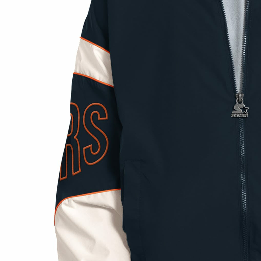 Chicago Bears Starter The Gust Full-Zip Hooded Jacket - Navy - NFL