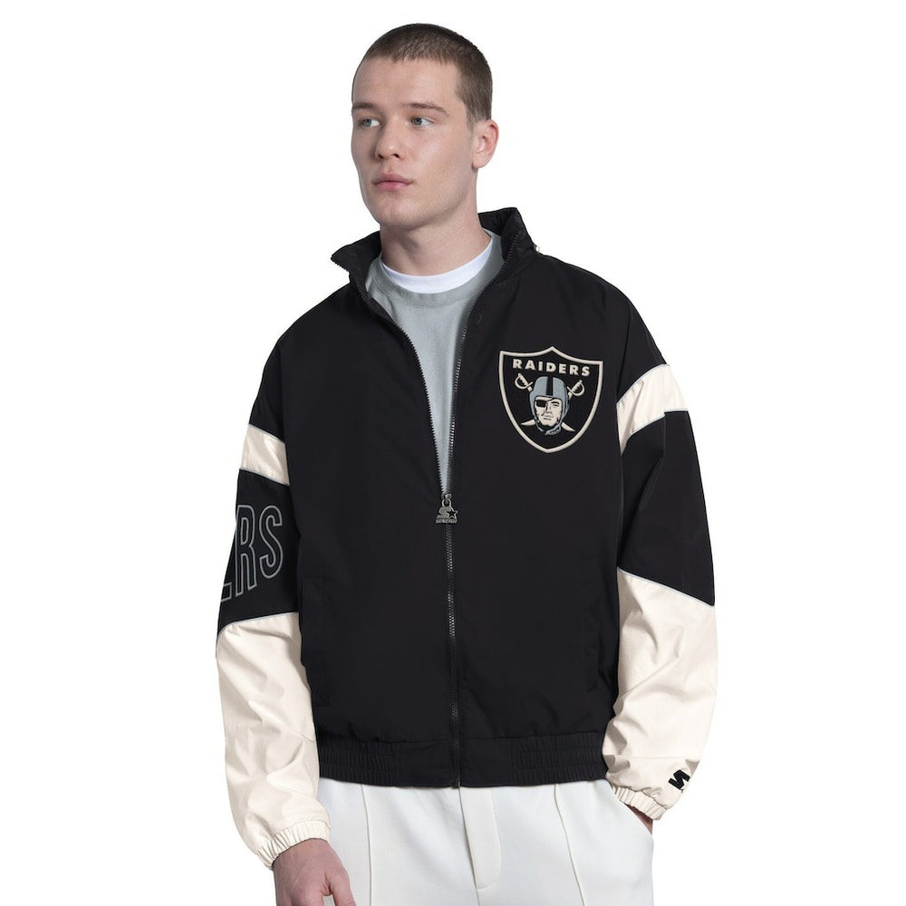 Las Vegas Raiders Starter The Gust Full-Zip Hooded Jacket - Black - NFL