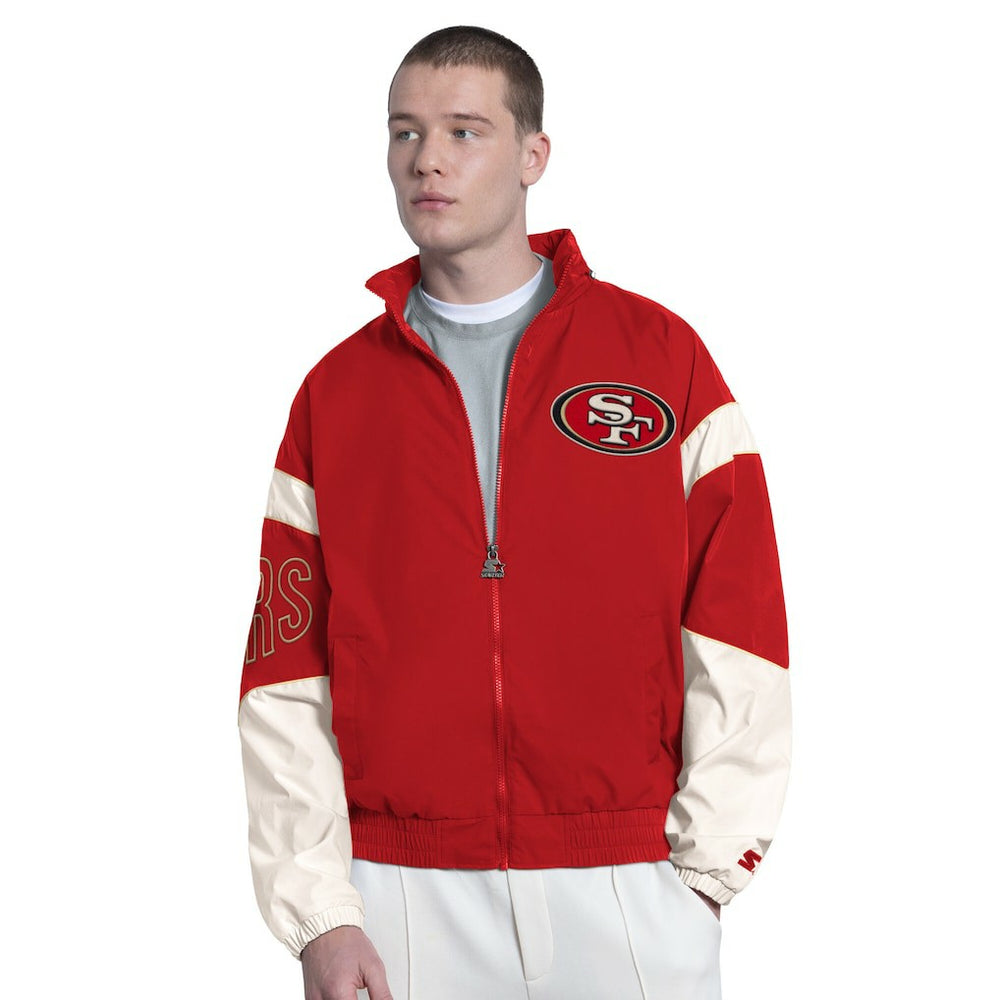San Francisco 49ers Starter The Gust Full-Zip Hooded Jacket - Scarlet - NFL