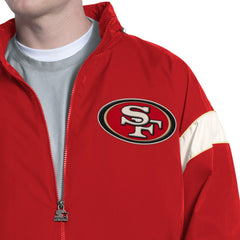 San Francisco 49ers Starter The Gust Full-Zip Hooded Jacket - Scarlet - NFL