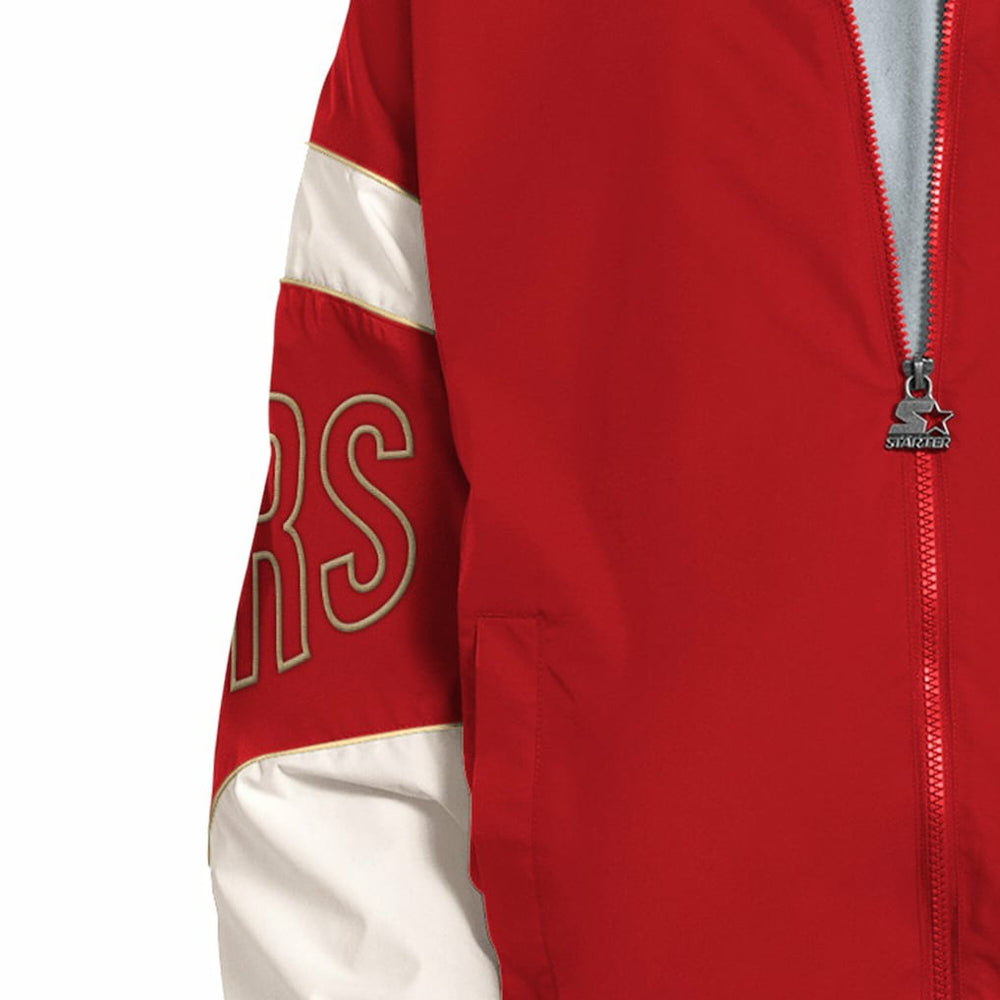 San Francisco 49ers Starter The Gust Full-Zip Hooded Jacket - Scarlet - NFL