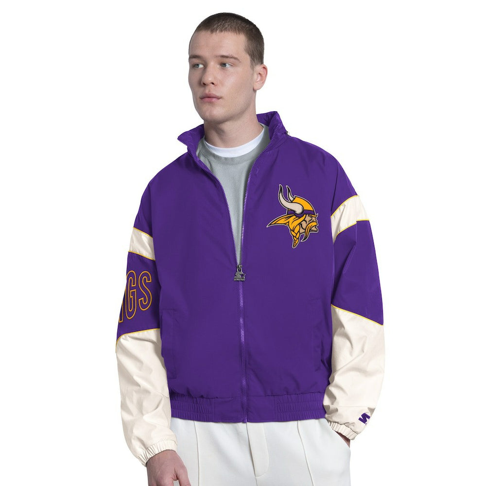 Minnesota Vikings Starter The Gust Full-Zip Hooded Jacket - Purple - NFL