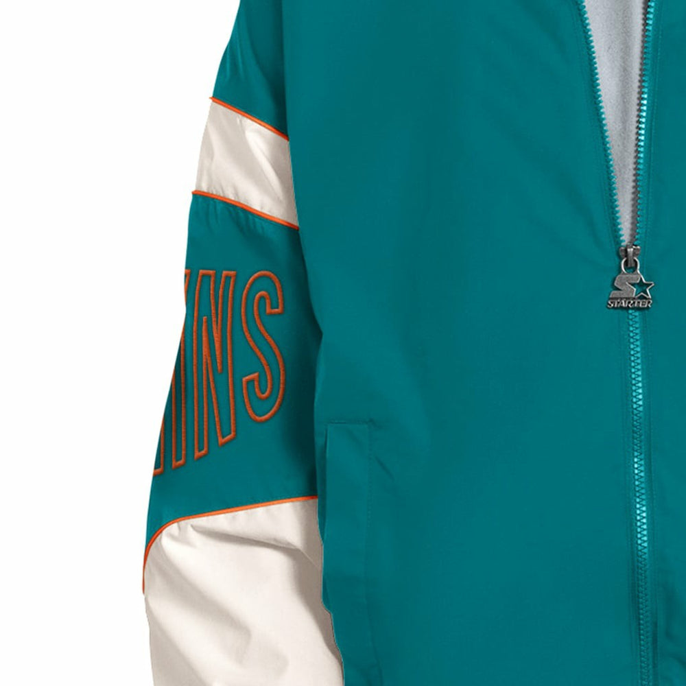 Miami Dolphins Starter The Gust Full-Zip Hooded Jacket - Aqua - NFL