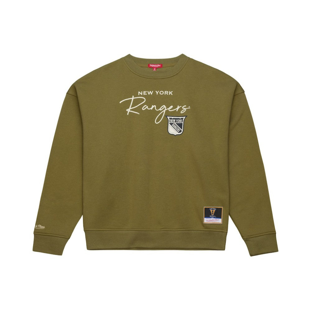 New York Rangers Mitchell & Ness Women's Fleece Sweatshirt - Hunter Green | NHL Lifestyle