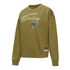 Boston Bruins Mitchell & Ness Women's Fleece Sweatshirt - Hunter Green | NHL sale