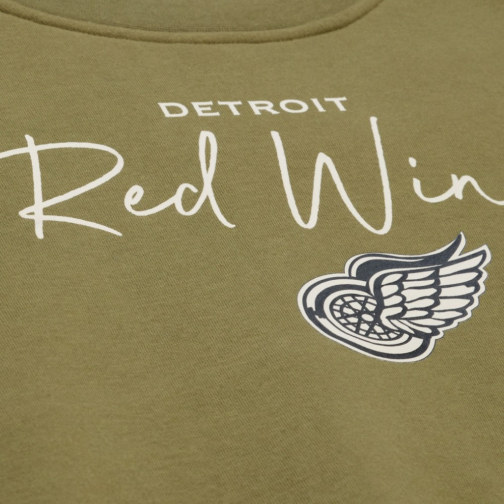 Detroit Red Wings Mitchell & Ness Women's Fleece Sweatshirt - Hunter Green | NHL near me