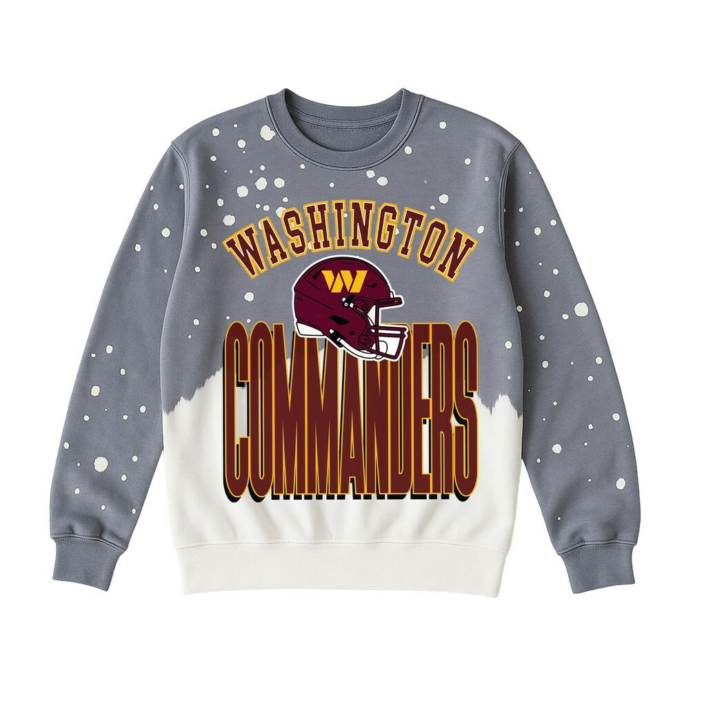 Washington Commanders Gameday Couture Women's Arch Rivals Faded Wash Sweatshirt - Gray - NFL