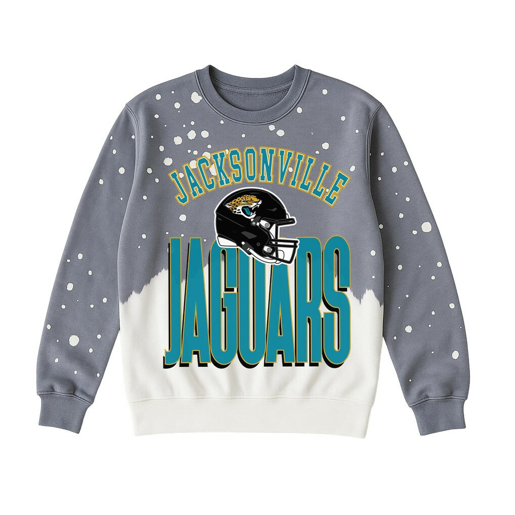 Jacksonville Jaguars Gameday Couture Women's Arch Rivals Faded Wash Sweatshirt - Gray - NFL