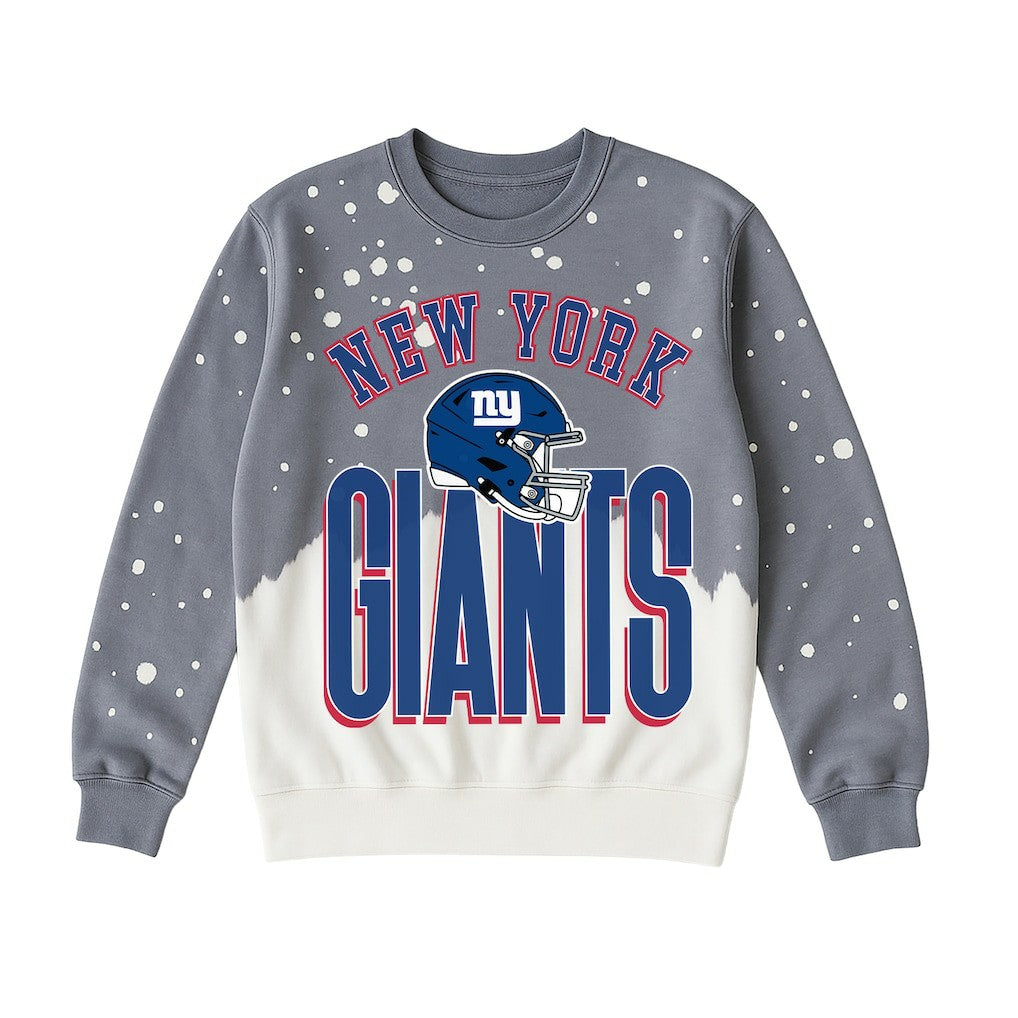New York Giants Gameday Couture Women's Arch Rivals Faded Wash Sweatshirt - Gray - NFL