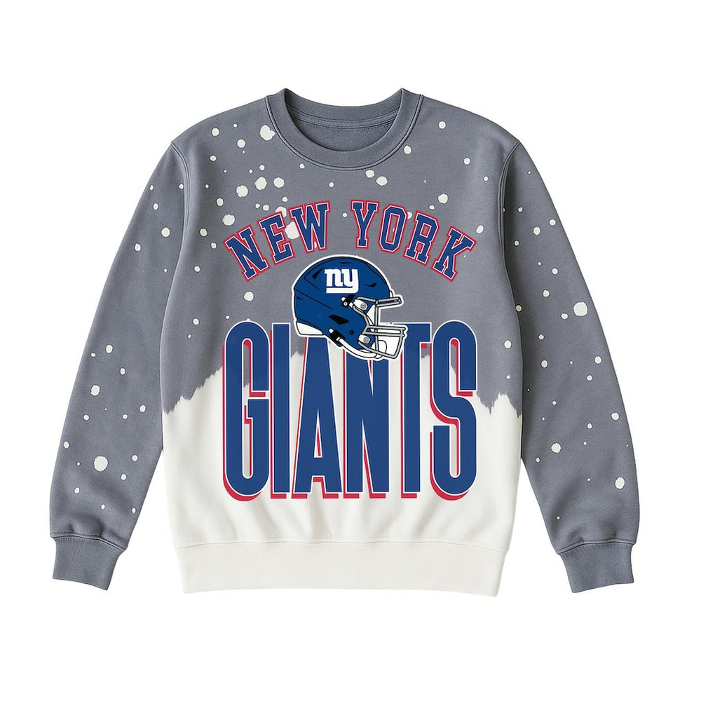 New York Giants Gameday Couture Women's Arch Rivals Faded Wash Sweatshirt - Gray - NFL