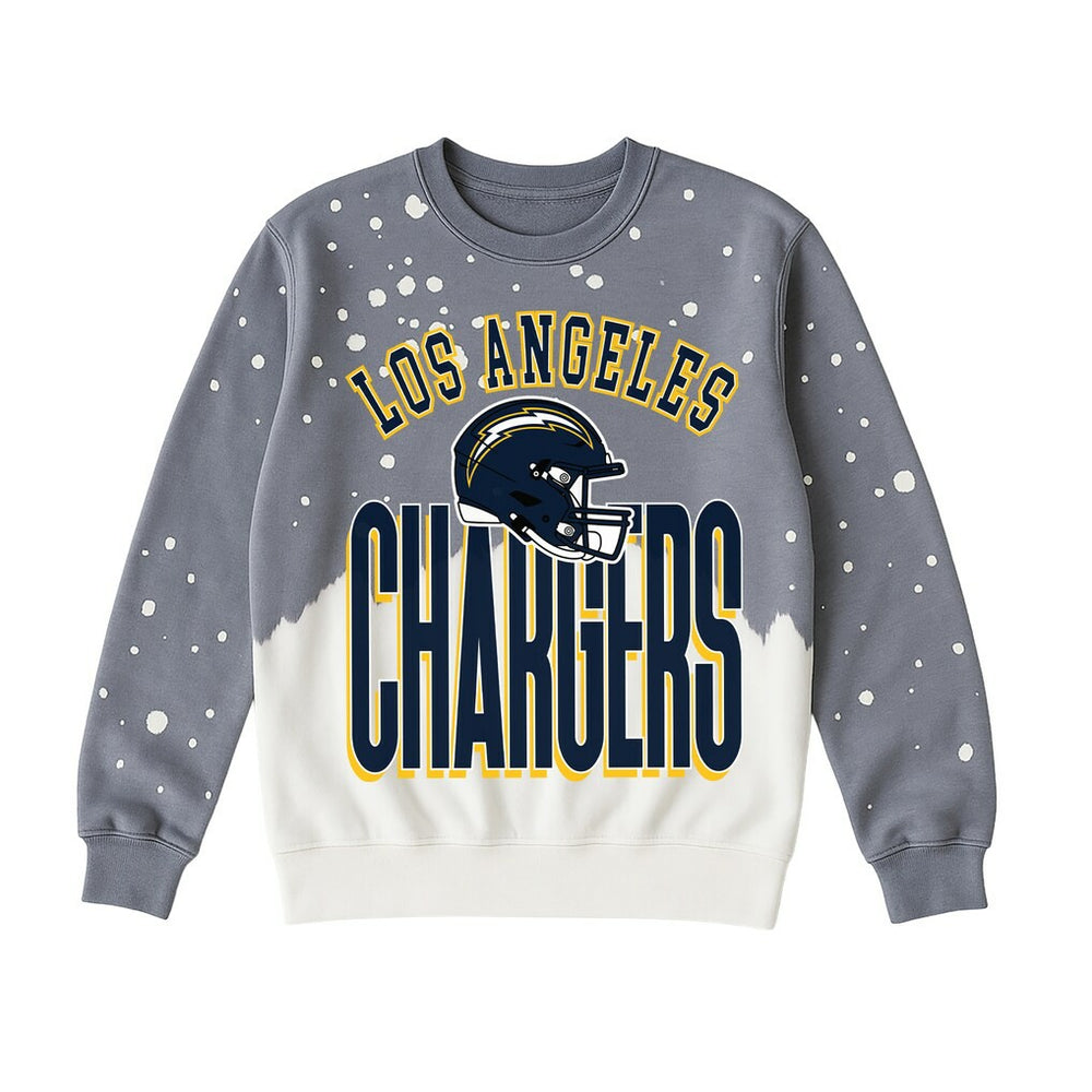 Los Angeles Chargers Gameday Couture Women's Arch Rivals Faded Wash Sweatshirt - Gray - NFL