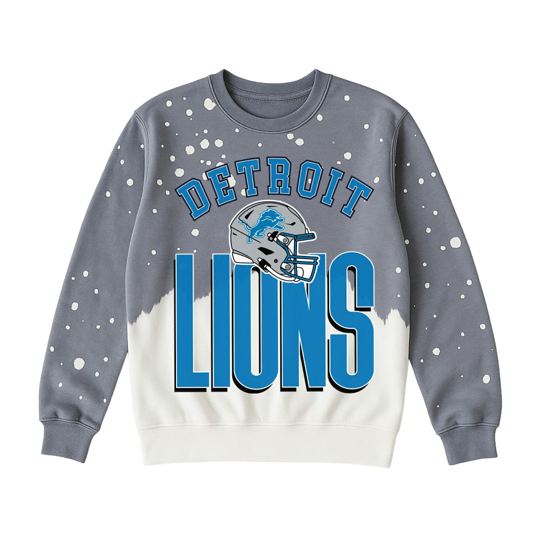 Detroit Lions Gameday Couture Women's Arch Rivals Faded Wash Sweatshirt - Gray - NFL