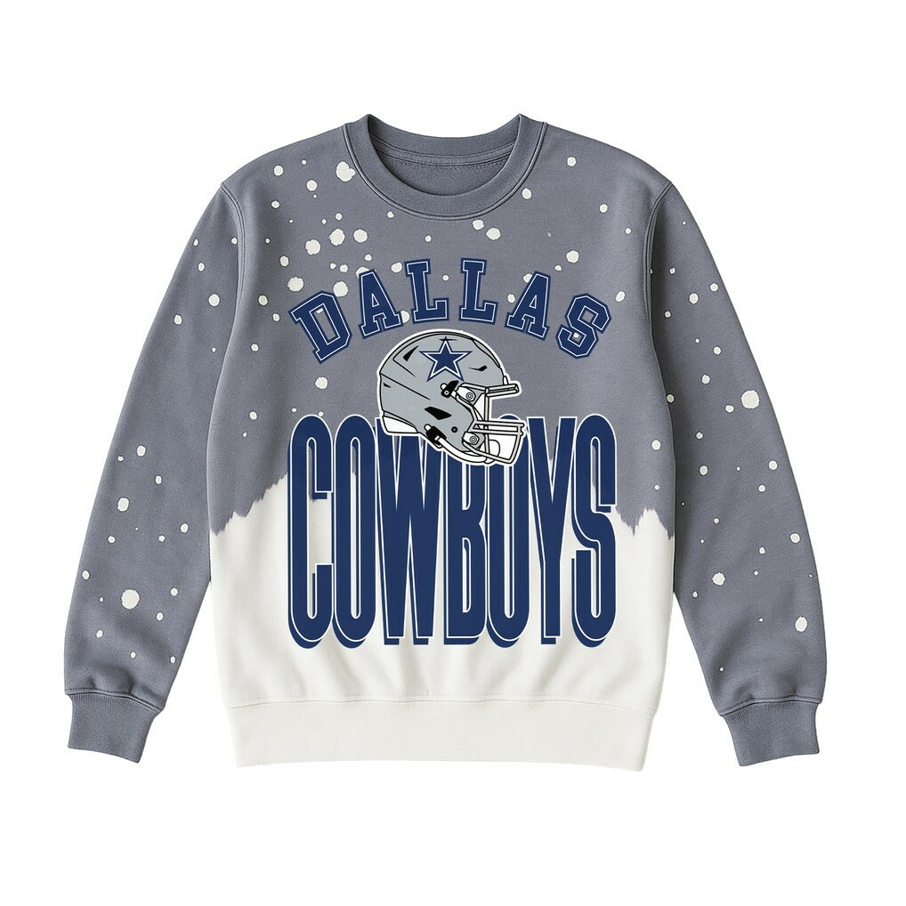 Dallas Cowboys Gameday Couture Women's Arch Rivals Faded Wash Sweatshirt - Gray - NFL