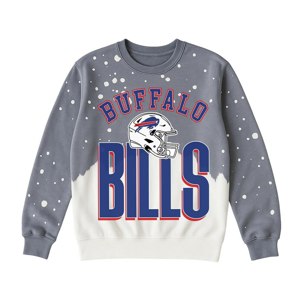 Buffalo Bills Gameday Couture Women's Arch Rivals Faded Wash Sweatshirt - Gray - NFL