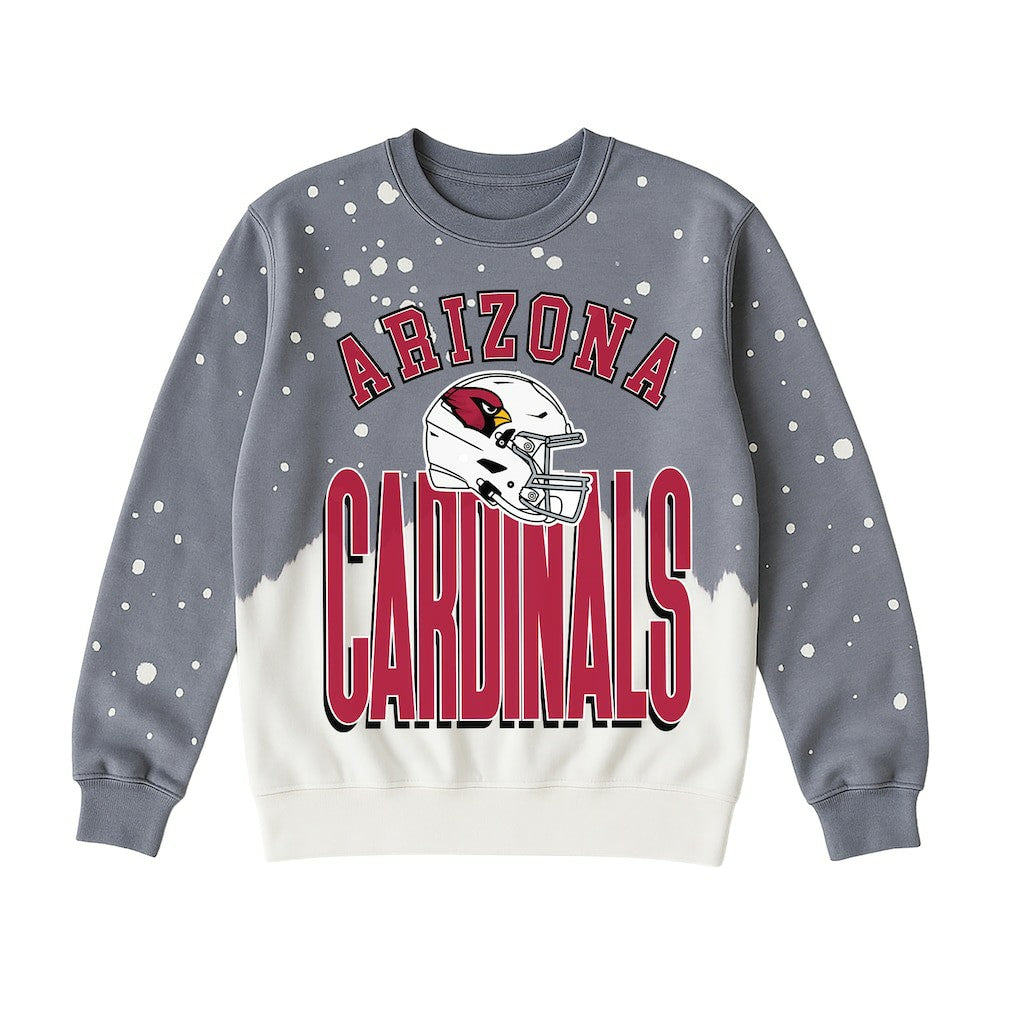 Arizona Cardinals Gameday Couture Women's Arch Rivals Faded Wash Sweatshirt - Gray - NFL