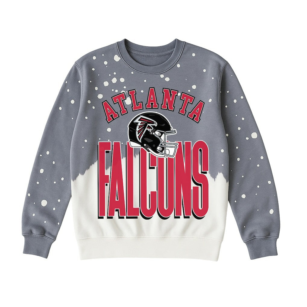 Atlanta Falcons Gameday Couture Women's Arch Rivals Faded Wash Sweatshirt - Gray - NFL