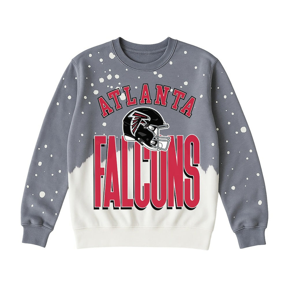 Atlanta Falcons Gameday Couture Women's Arch Rivals Faded Wash Sweatshirt - Gray - NFL