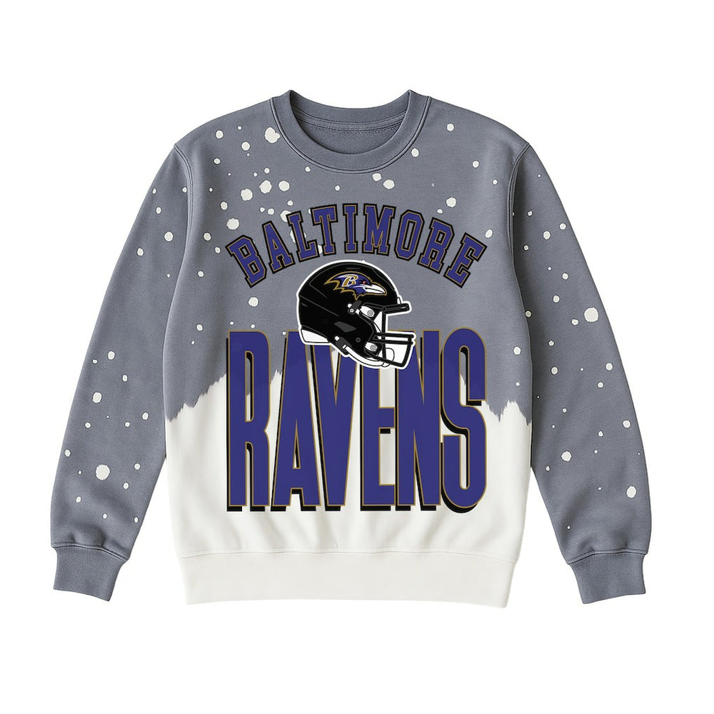 Baltimore Ravens Gameday Couture Women's Arch Rivals Faded Wash Sweatshirt - Gray - NFL