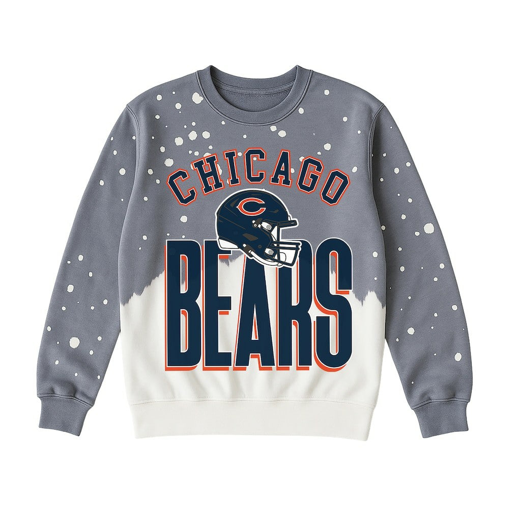 Chicago Bears Gameday Couture Women's Arch Rivals Faded Wash Sweatshirt - Gray - NFL