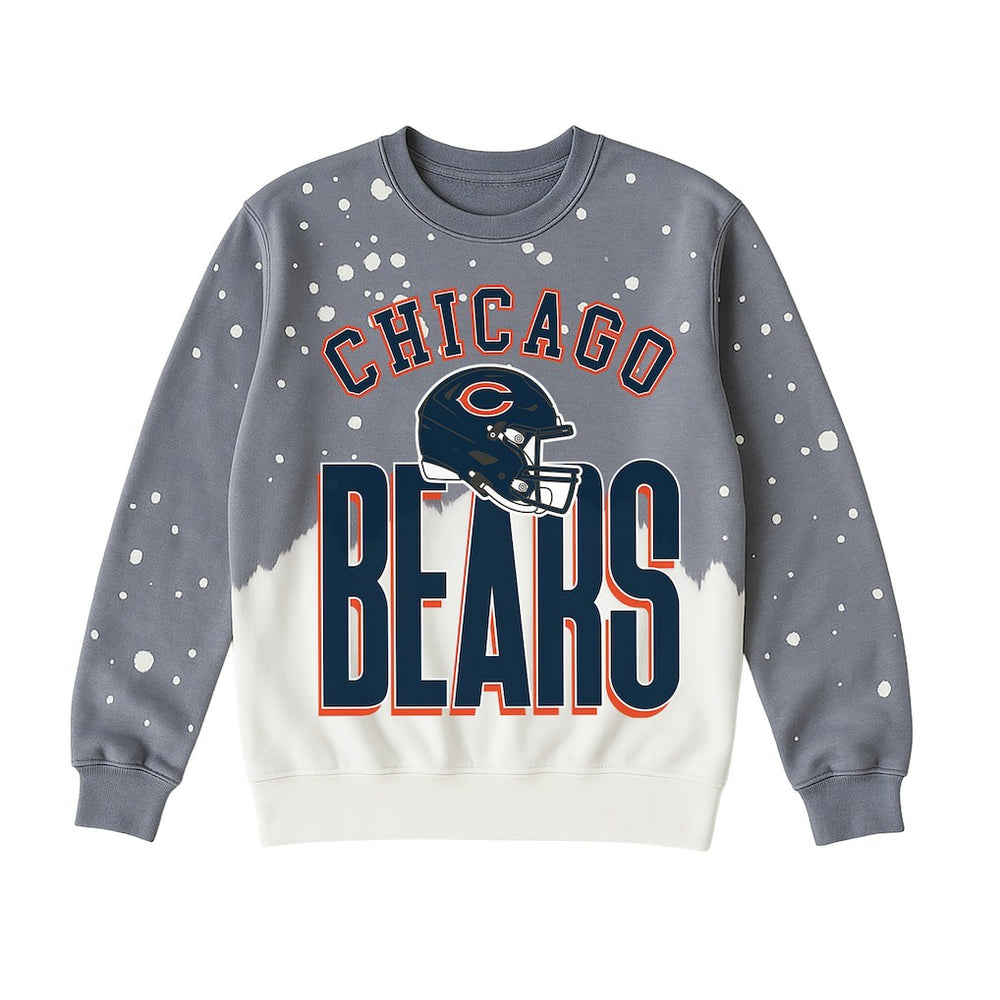 Chicago Bears Gameday Couture Women's Arch Rivals Faded Wash Sweatshirt - Gray - NFL