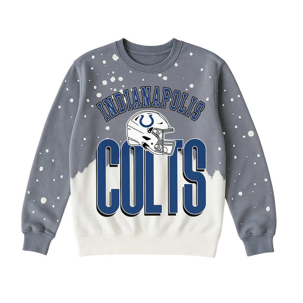 Indianapolis Colts Gameday Couture Women's Arch Rivals Faded Wash Sweatshirt - Gray - NFL