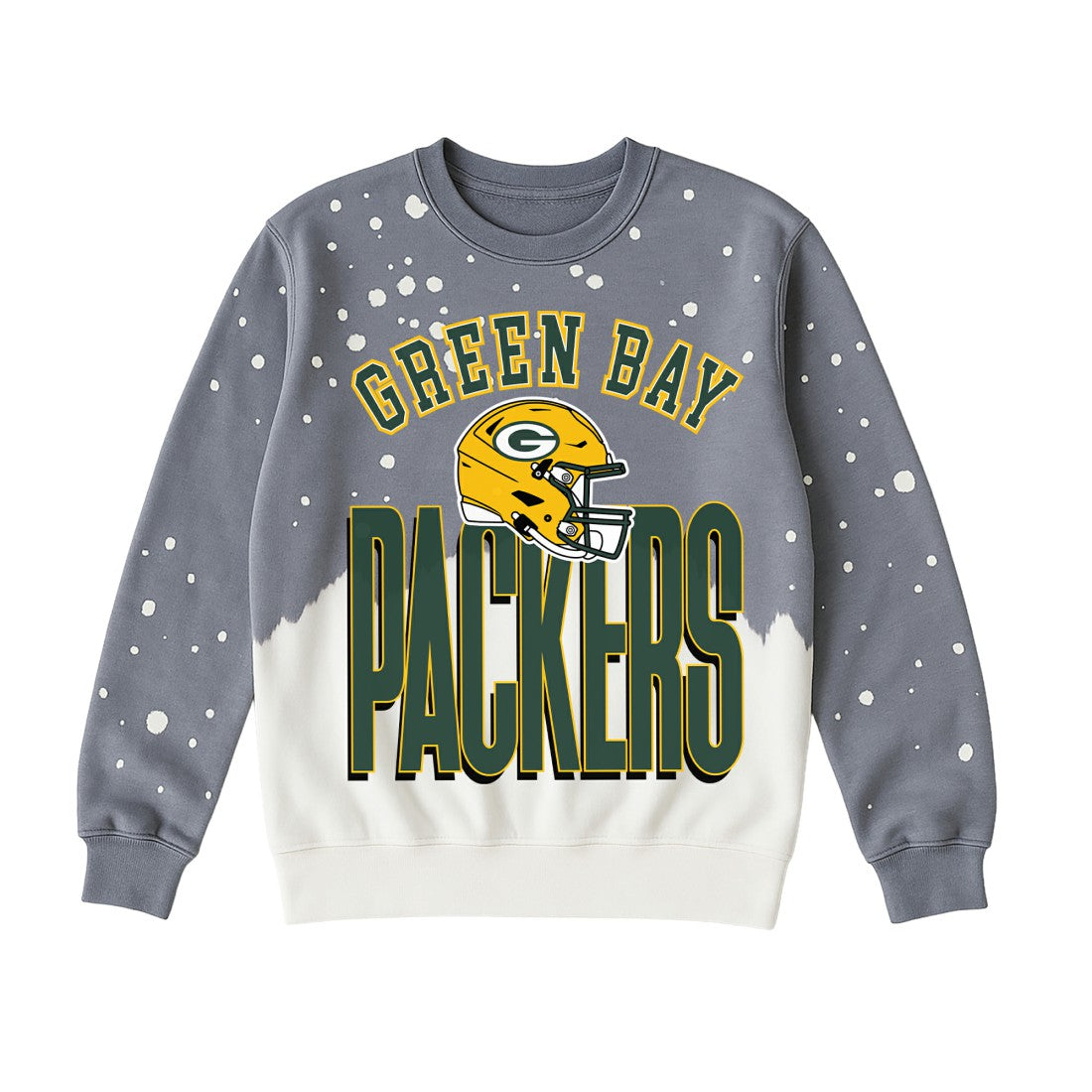 Green Bay Packers Gameday Couture Women's Arch Rivals Faded Wash Sweatshirt - Gray - NFL