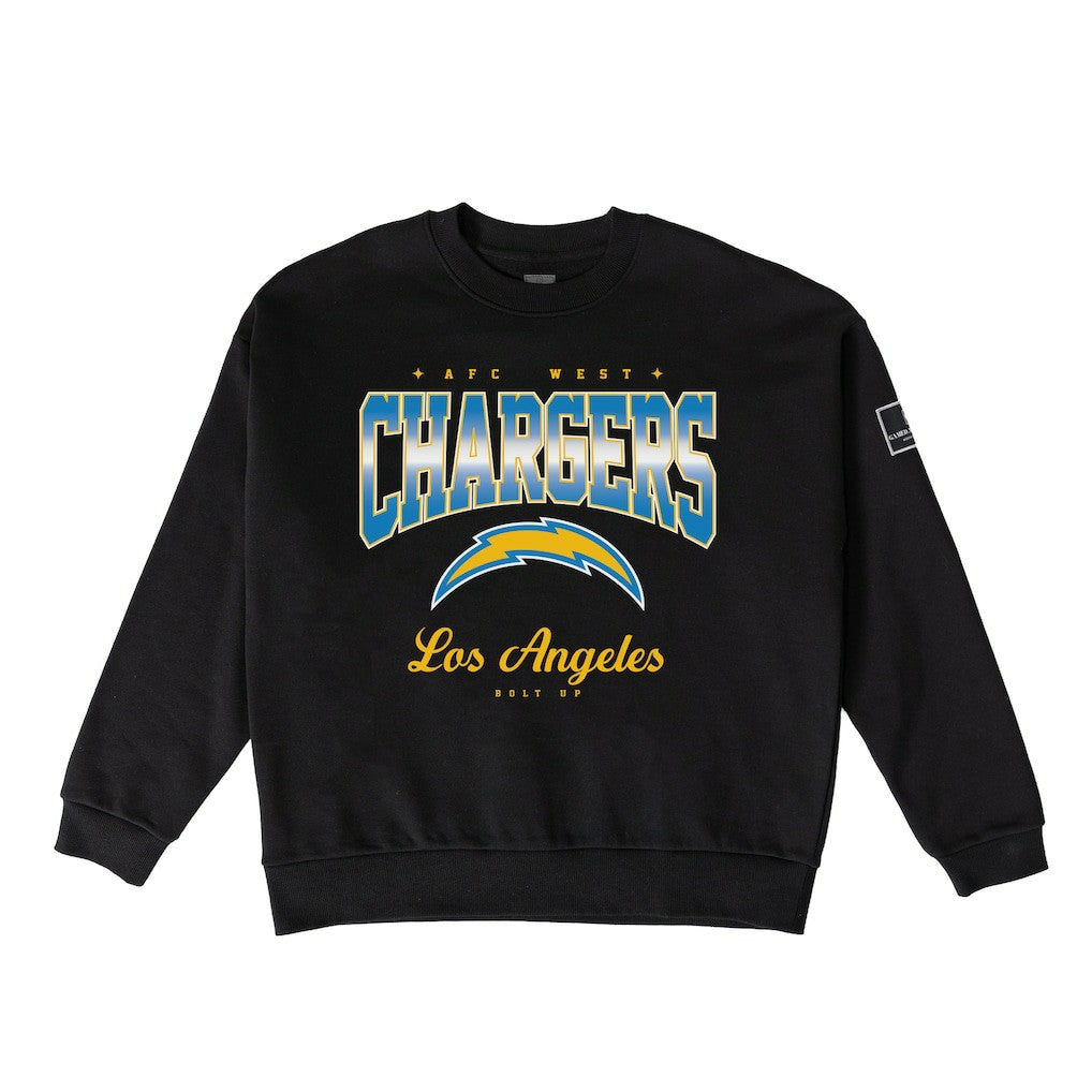 Los Angeles Chargers Gameday Couture Women's Powerhouse Play Premium Fleece Sweatshirt - Black - NFL