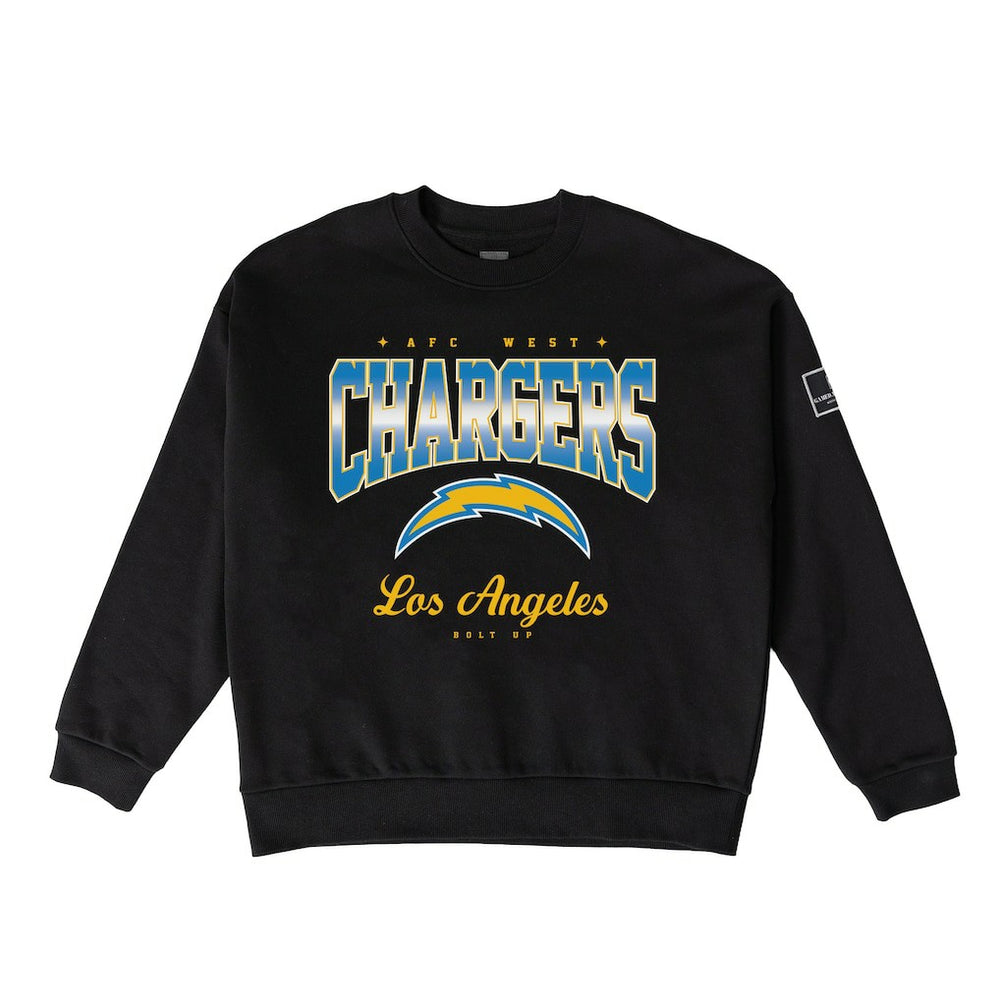 Los Angeles Chargers Gameday Couture Women's Powerhouse Play Premium Fleece Sweatshirt - Black - NFL