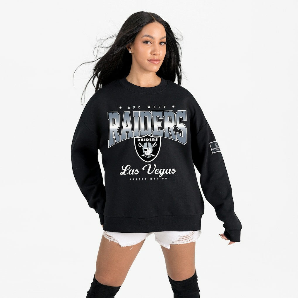 Las Vegas Raiders Gameday Couture Women's Powerhouse Play Premium Fleece Sweatshirt - Black - NFL