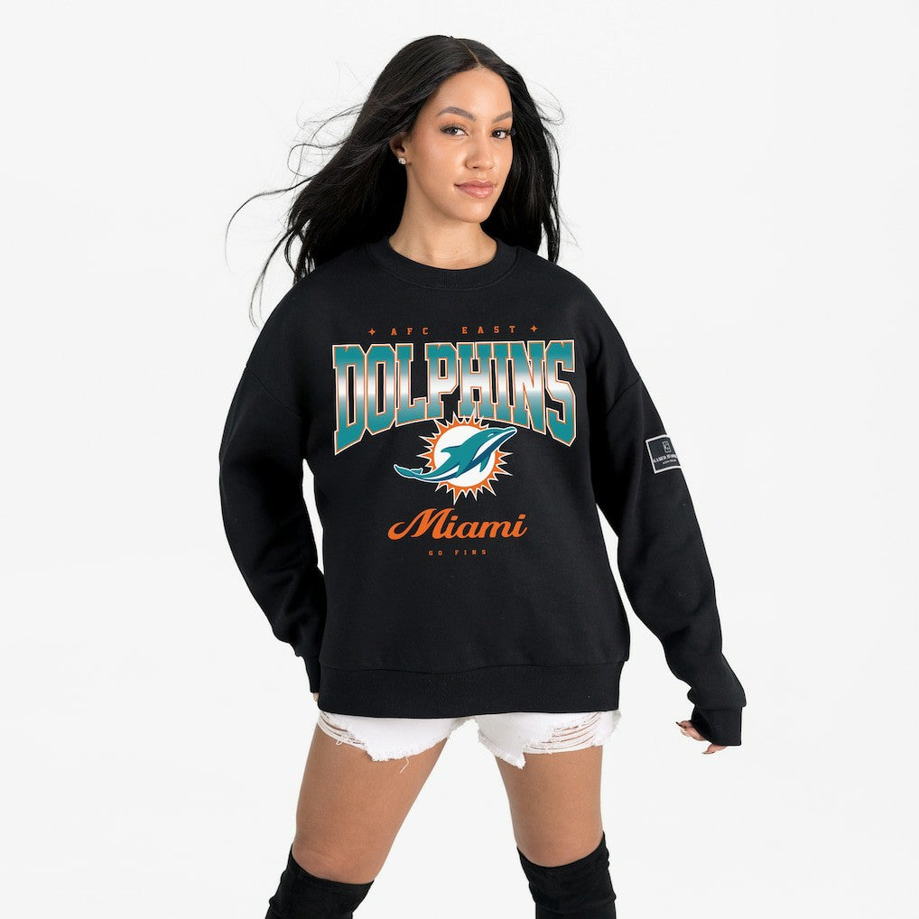 Miami Dolphins Gameday Couture Women's Powerhouse Play Premium Fleece Sweatshirt - Black - NFL