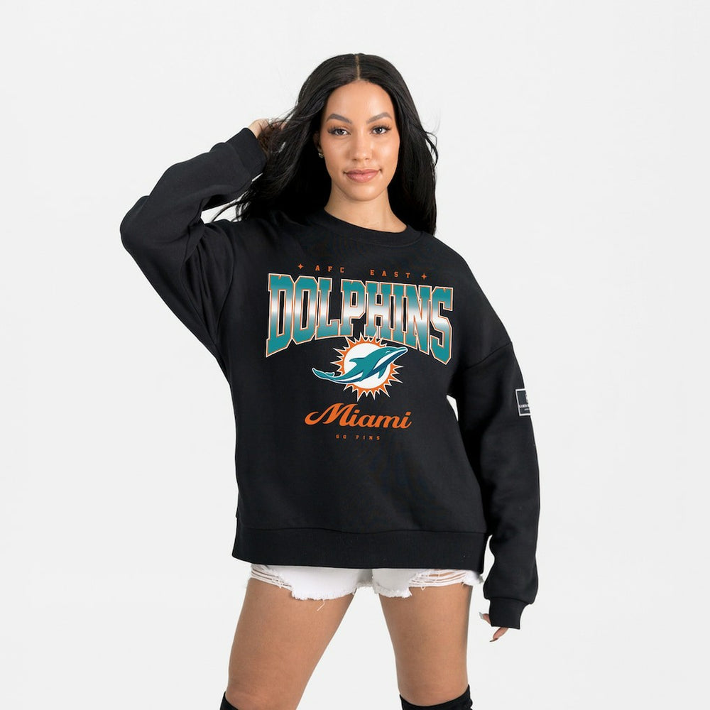 Miami Dolphins Gameday Couture Women's Powerhouse Play Premium Fleece Sweatshirt - Black - NFL