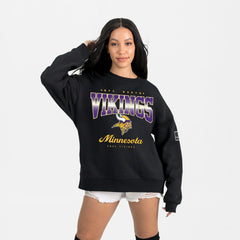 Minnesota Vikings Gameday Couture Women's Powerhouse Play Premium Fleece Sweatshirt - Black - NFL