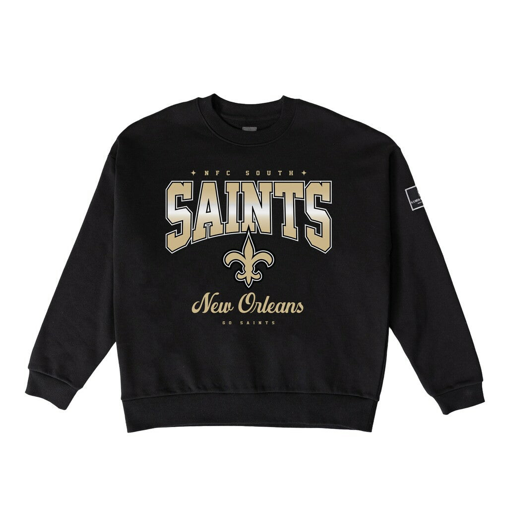 New Orleans Saints Gameday Couture Women's Powerhouse Play Premium Fleece Sweatshirt - Black - NFL