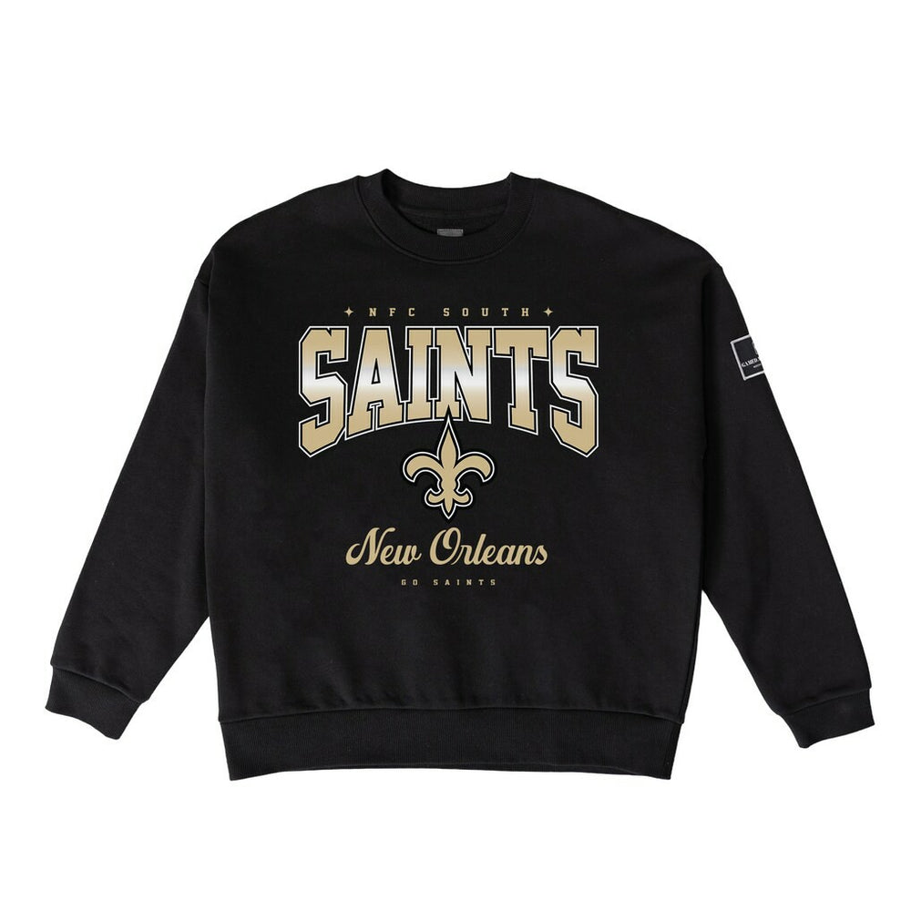 New Orleans Saints Gameday Couture Women's Powerhouse Play Premium Fleece Sweatshirt - Black - NFL