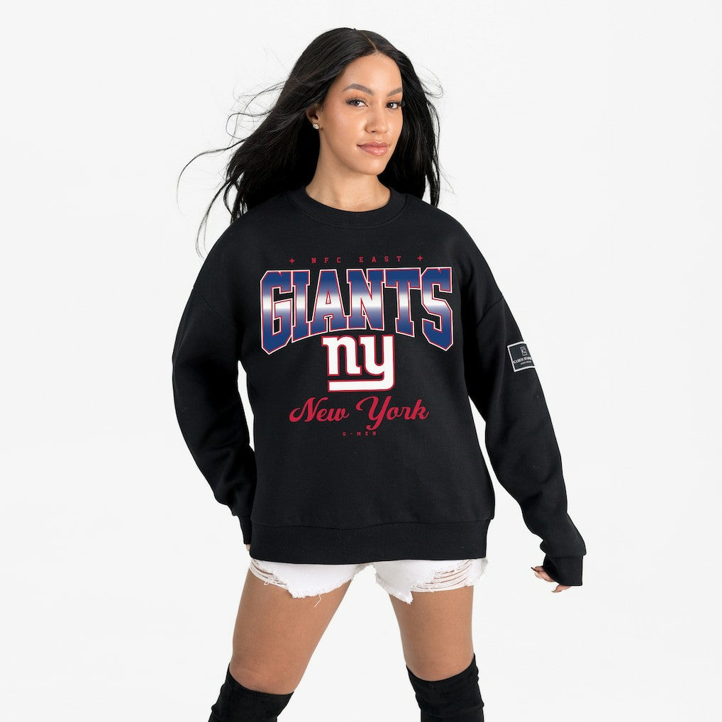 New York Giants Gameday Couture Women's Powerhouse Play Premium Fleece Sweatshirt - Black - NFL