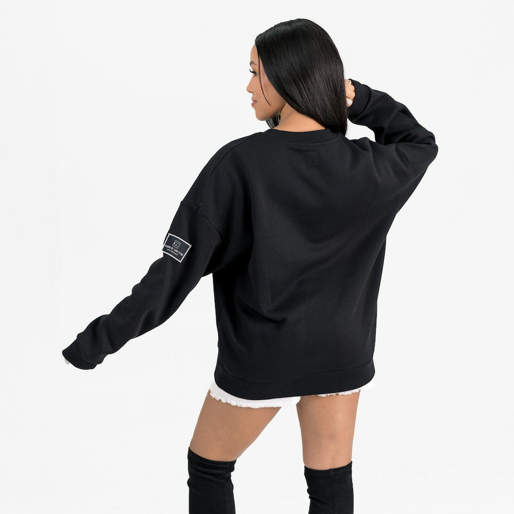 New York Giants Gameday Couture Women's Powerhouse Play Premium Fleece Sweatshirt - Black - NFL