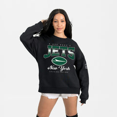 New York Jets Gameday Couture Women's Powerhouse Play Premium Fleece Sweatshirt - Black - NFL