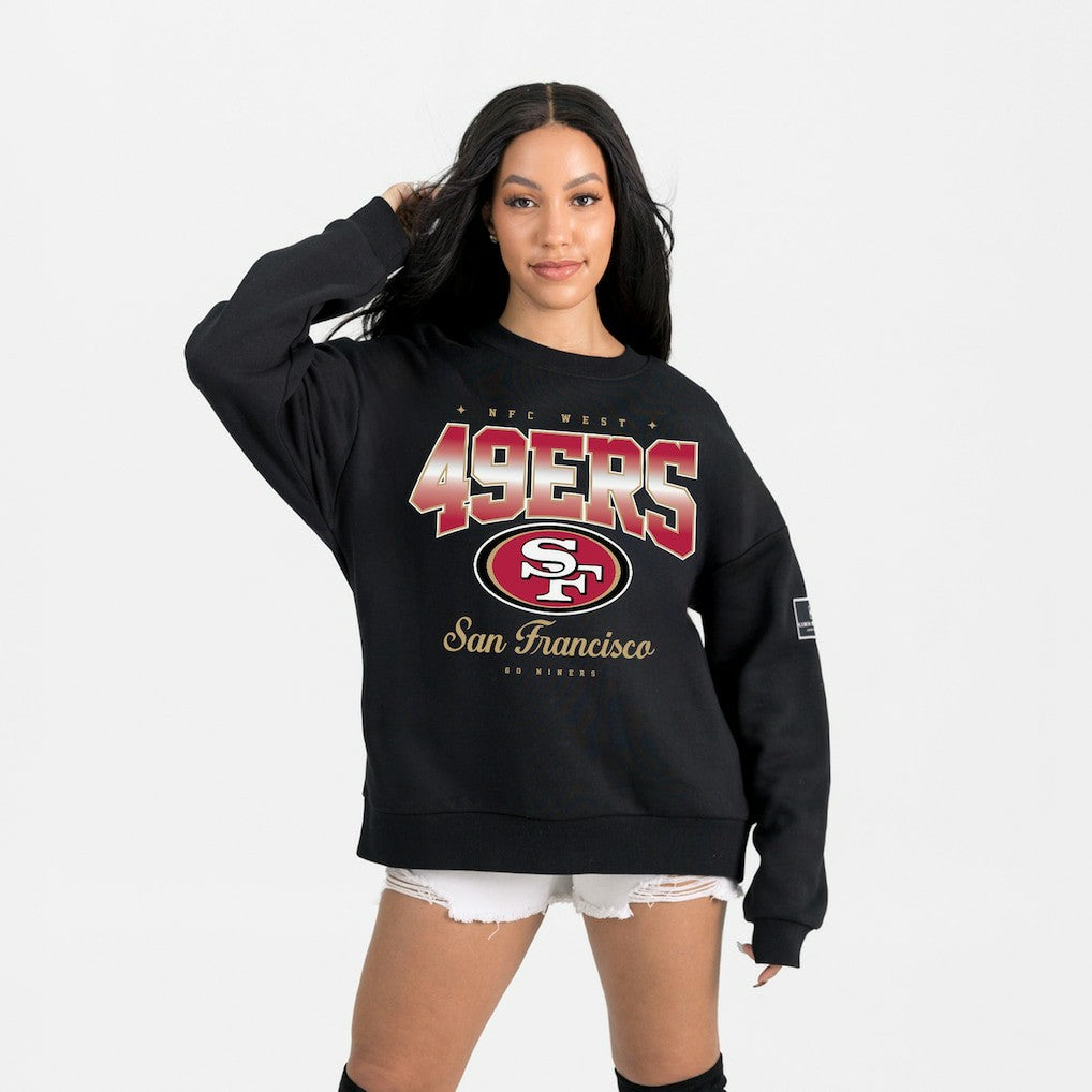San Francisco 49ers Gameday Couture Women's Powerhouse Play Premium Fleece Sweatshirt - Black - NFL