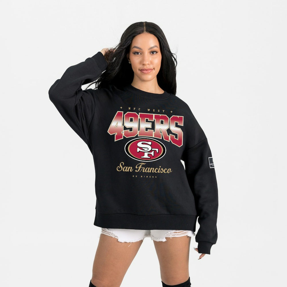 San Francisco 49ers Gameday Couture Women's Powerhouse Play Premium Fleece Sweatshirt - Black - NFL