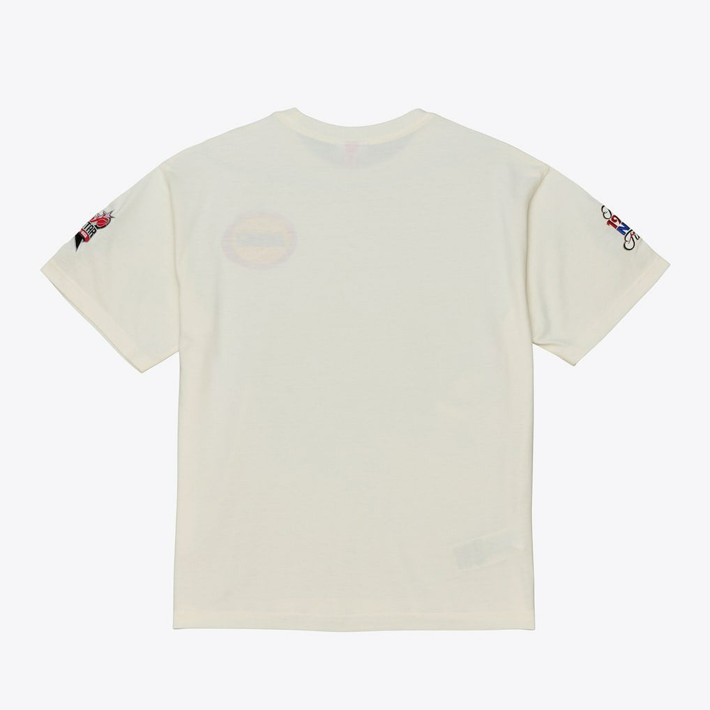 Mitchell & Ness Houston Rockets Hardwood Classics Chainstitch Premium T-Shirt Cream