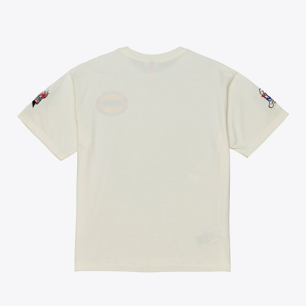 Mitchell & Ness Houston Rockets Hardwood Classics Chainstitch Premium T-Shirt Cream