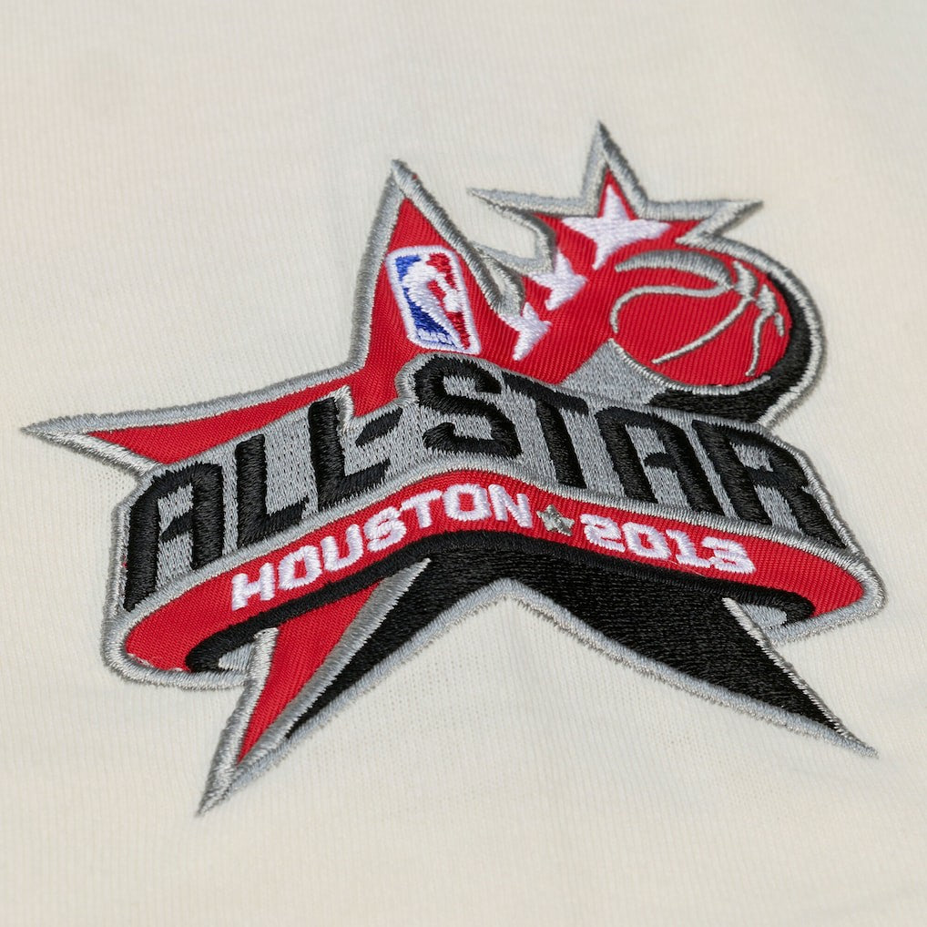 Mitchell & Ness Houston Rockets Hardwood Classics Chainstitch Premium T-Shirt Cream