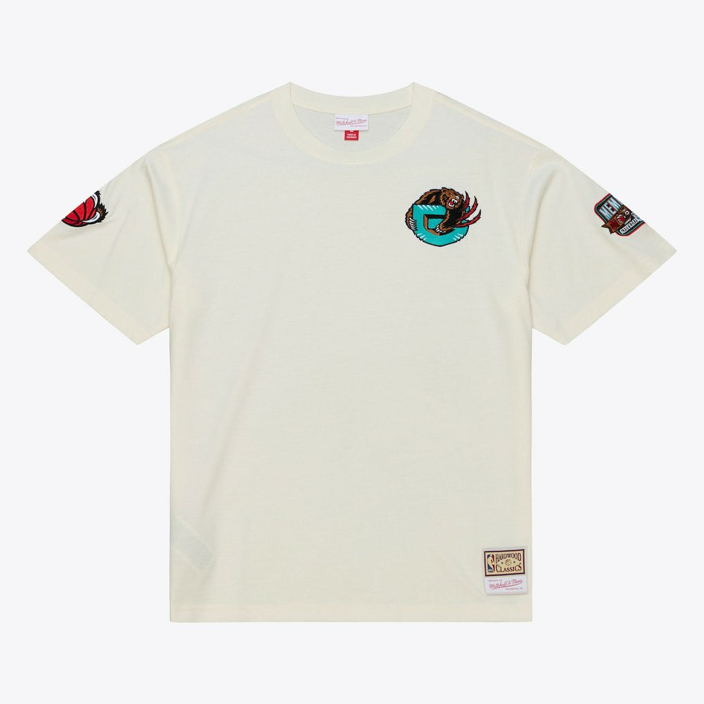Mitchell & Ness Memphis Grizzlies Hardwood Classics Chainstitch Premium T-Shirt Cream