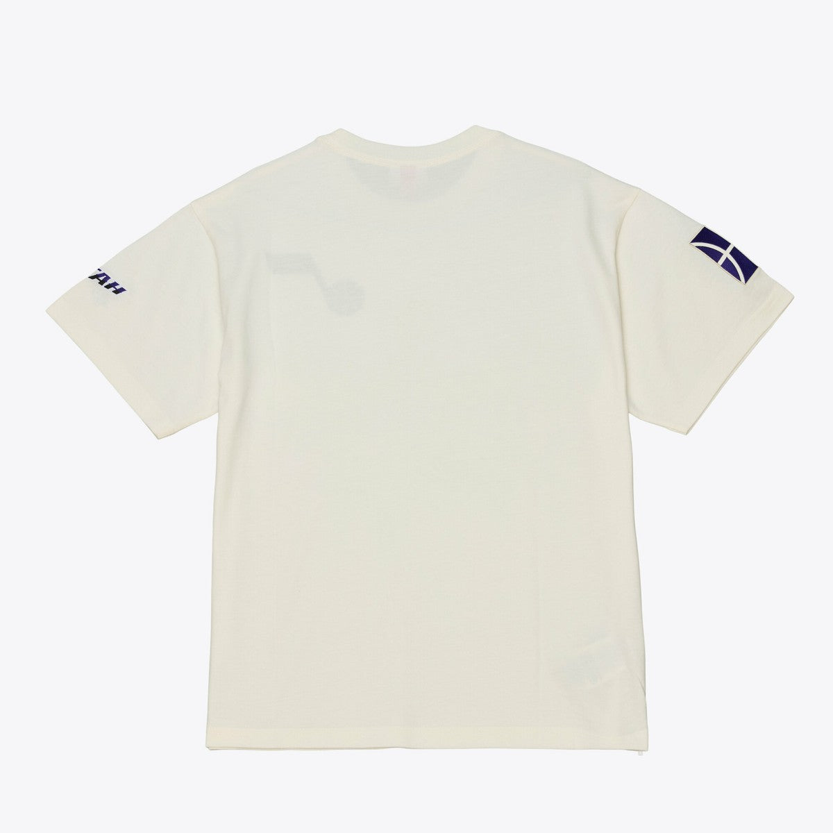 Mitchell & Ness Utah Jazz Hardwood Classics Chainstitch Premium T-Shirt Cream