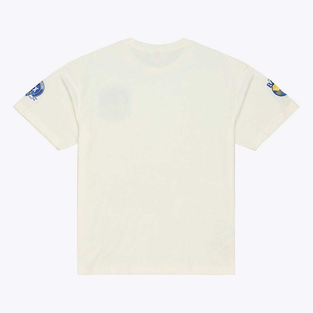 Mitchell & Ness Golden State Warriors Hardwood Classics Chainstitch Premium T-Shirt Cream