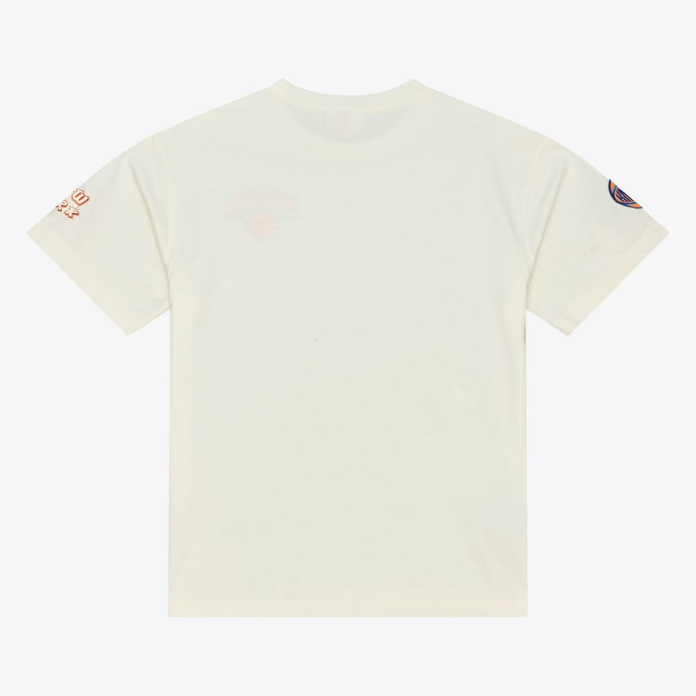 Mitchell & Ness New York Knicks Hardwood Classics Chainstitch Premium T-Shirt Cream